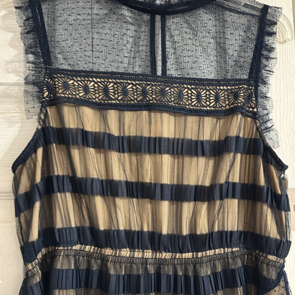 Anthropologie Black and Tan Sleeveless Maxi Sundress - Picture 8 of 10